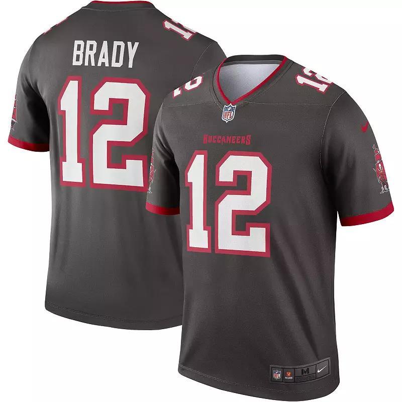 Mens Nike Tom Brady Pewter Tampa Bay Buccaneers Alternate Legend Jersey Product Image