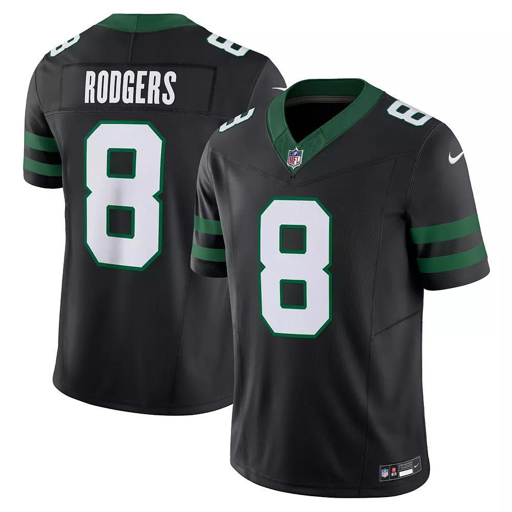 Men's Nike Aaron Rodgers Legacy Black New York Jets Alternate Vapor F.U.S.E. Limited Jersey, Size: 3XL Product Image