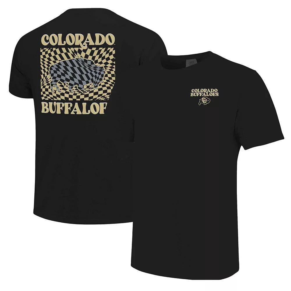 Women's Black Colorado Buffaloes Comfort Colors Checkered Mascot T-Shirt, Size: 2XL Product Image