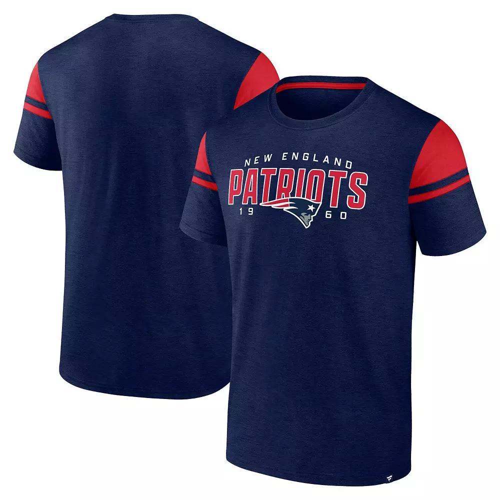 Men's Fanatics Navy New England Patriots Old School Play Slub T-Shirt,  Product Image