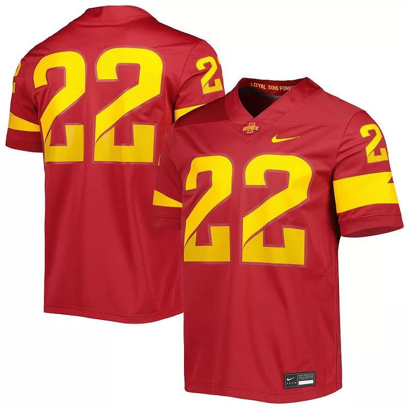 Mens Nike #22 Cardinal Iowa State Cyclones Untouchable Football Jersey Product Image