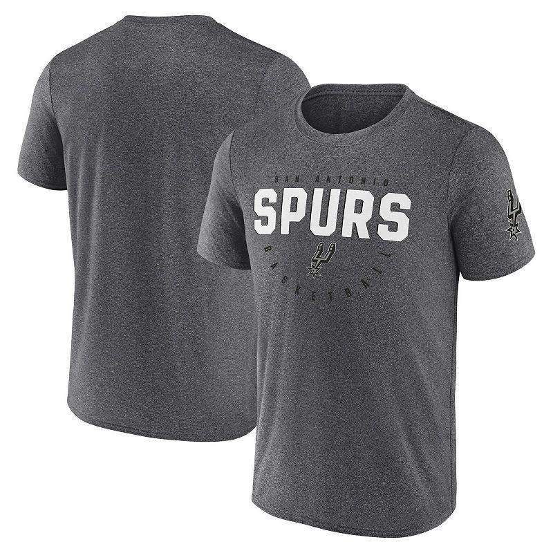 Men's Heather Charcoal San Antonio Spurs Block Practice Performance T-Shirt,  Product Image
