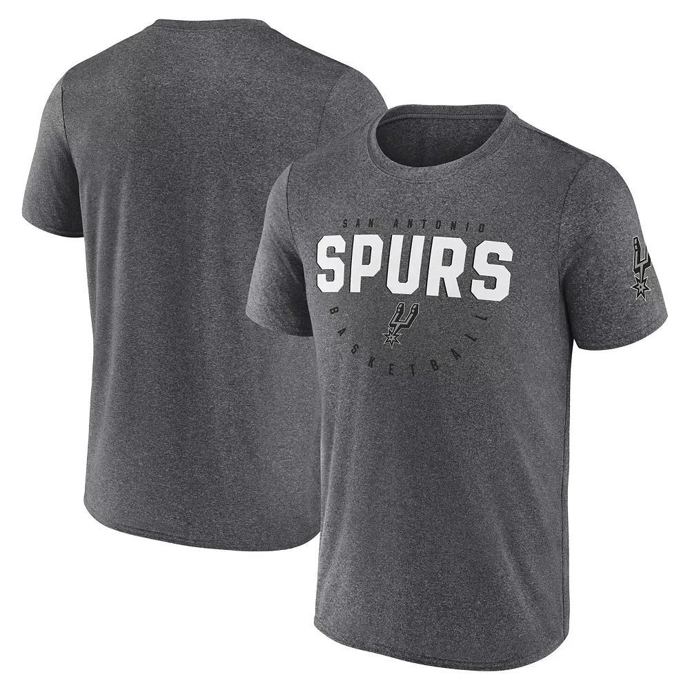 Men's Heather Charcoal San Antonio Spurs Block Practice Performance T-Shirt,  Product Image