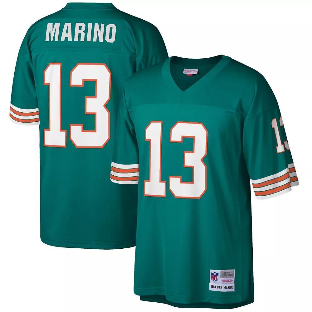 Men's Mitchell & Ness Dan Marino Aqua Miami Dolphins 1984 Retired Player Legacy Replica Jersey, Size: 5XL, Turquoise A Product Image
