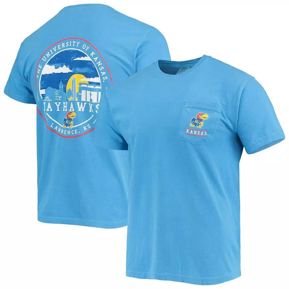 Men's Royal Kansas Jayhawks Circle Campus Scene T-Shirt, Size: XL, Blue Product Image