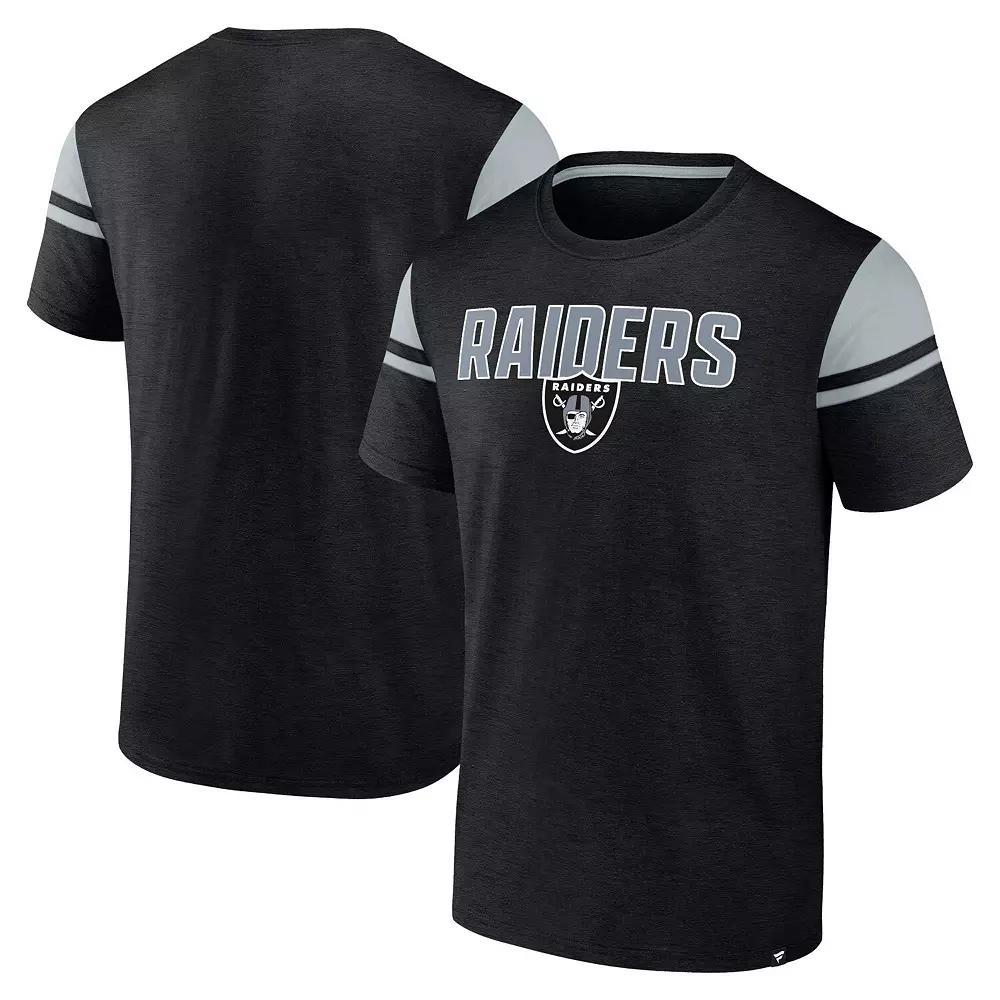 Men's Fanatics Black Las Vegas Raiders Old School Play Slub T-Shirt,  Product Image