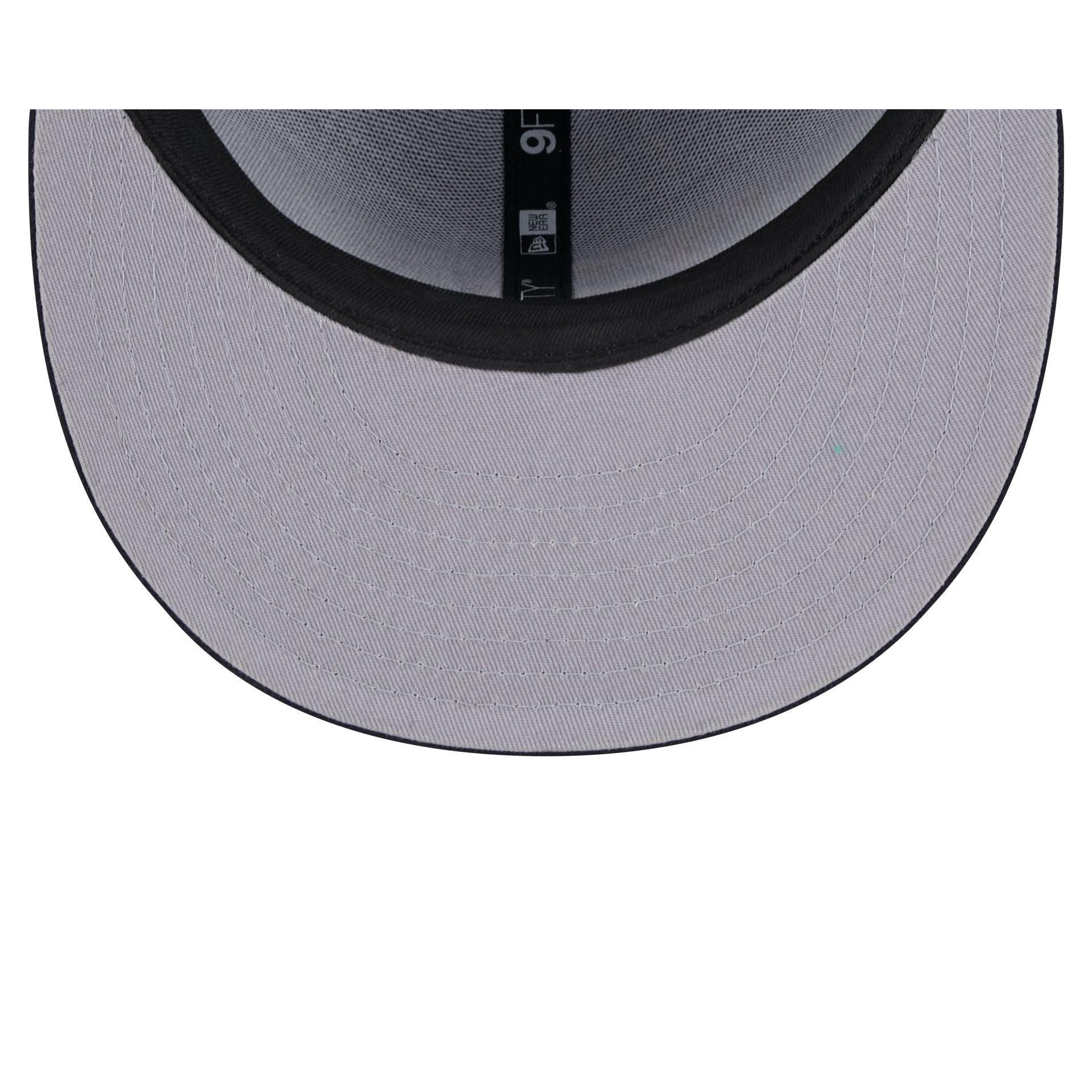 Just Caps NBA Champion Pinstripe Chicago Bulls 9FIFTY Snapback Hat Male Product Image