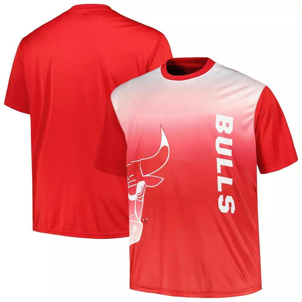 Men's Red Chicago Bulls Big & Tall Sublimated T-Shirt, Size: 2XLT Product Image