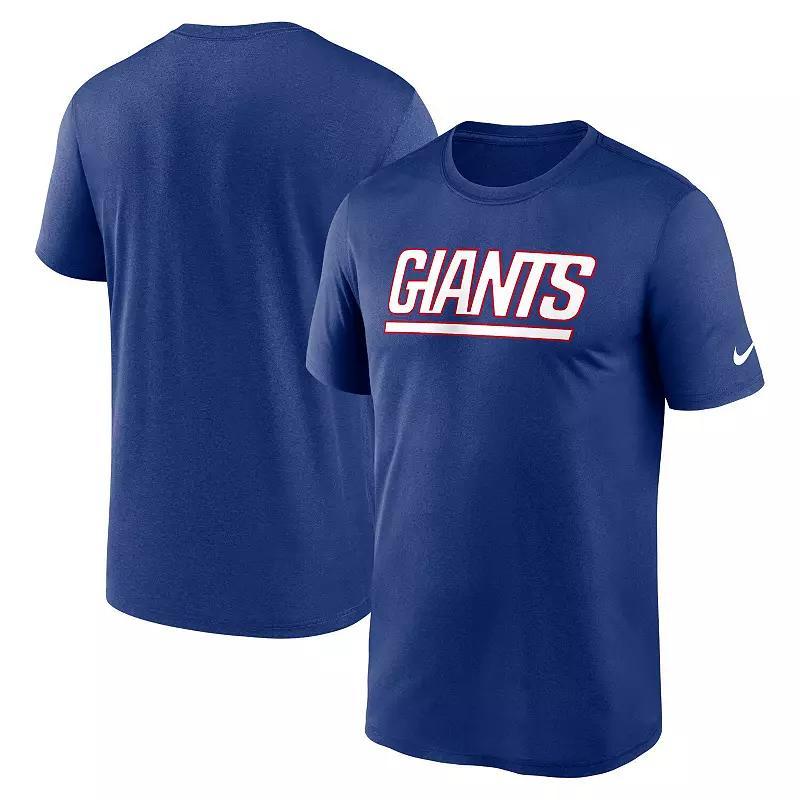 Mens Nike Royal New York Giants Primetime Legend Wordmark Performance T-Shirt Product Image