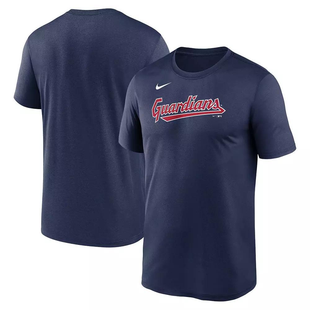 Men's Nike Navy Denver Broncos Horizontal Lockup Legend Performance T-Shirt, Size: 3XL, Blue Product Image