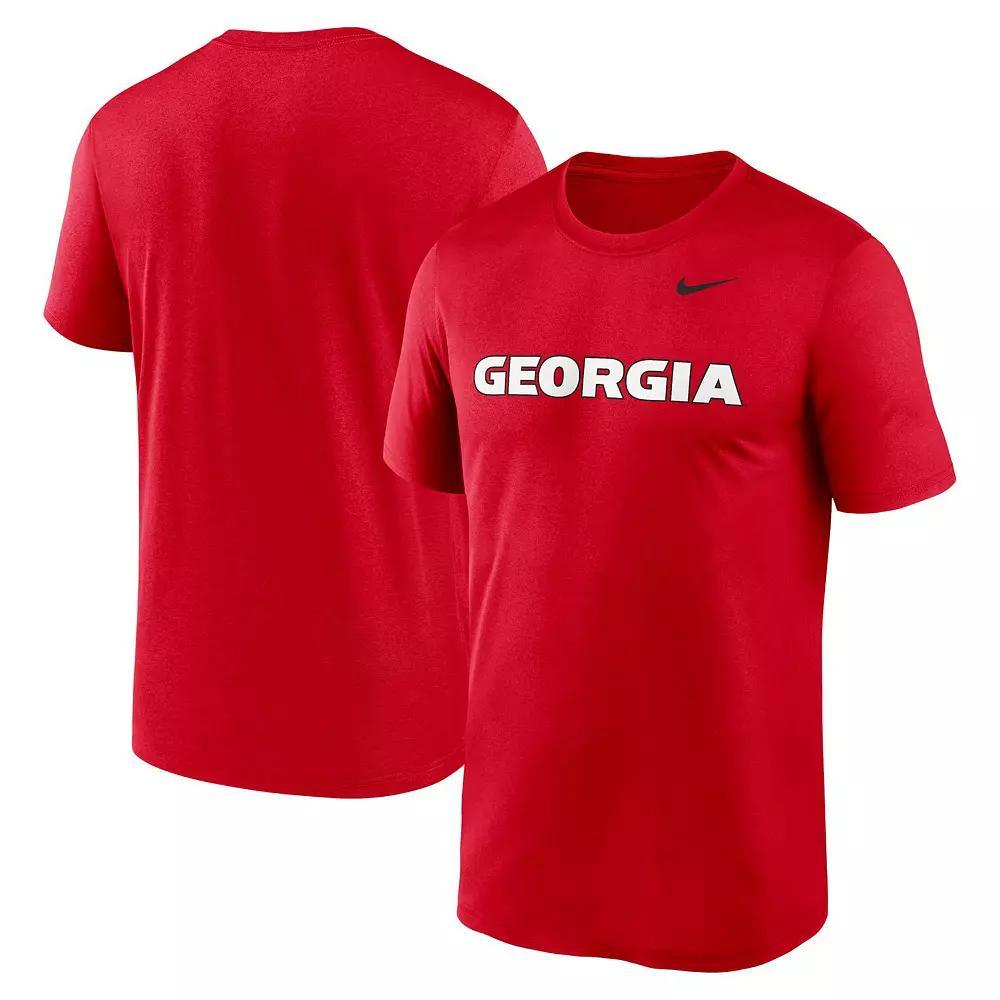 Men's Nike Red Georgia Bulldogs Primetime Legend Wordmark T-Shirt, Size: Medium Product Image