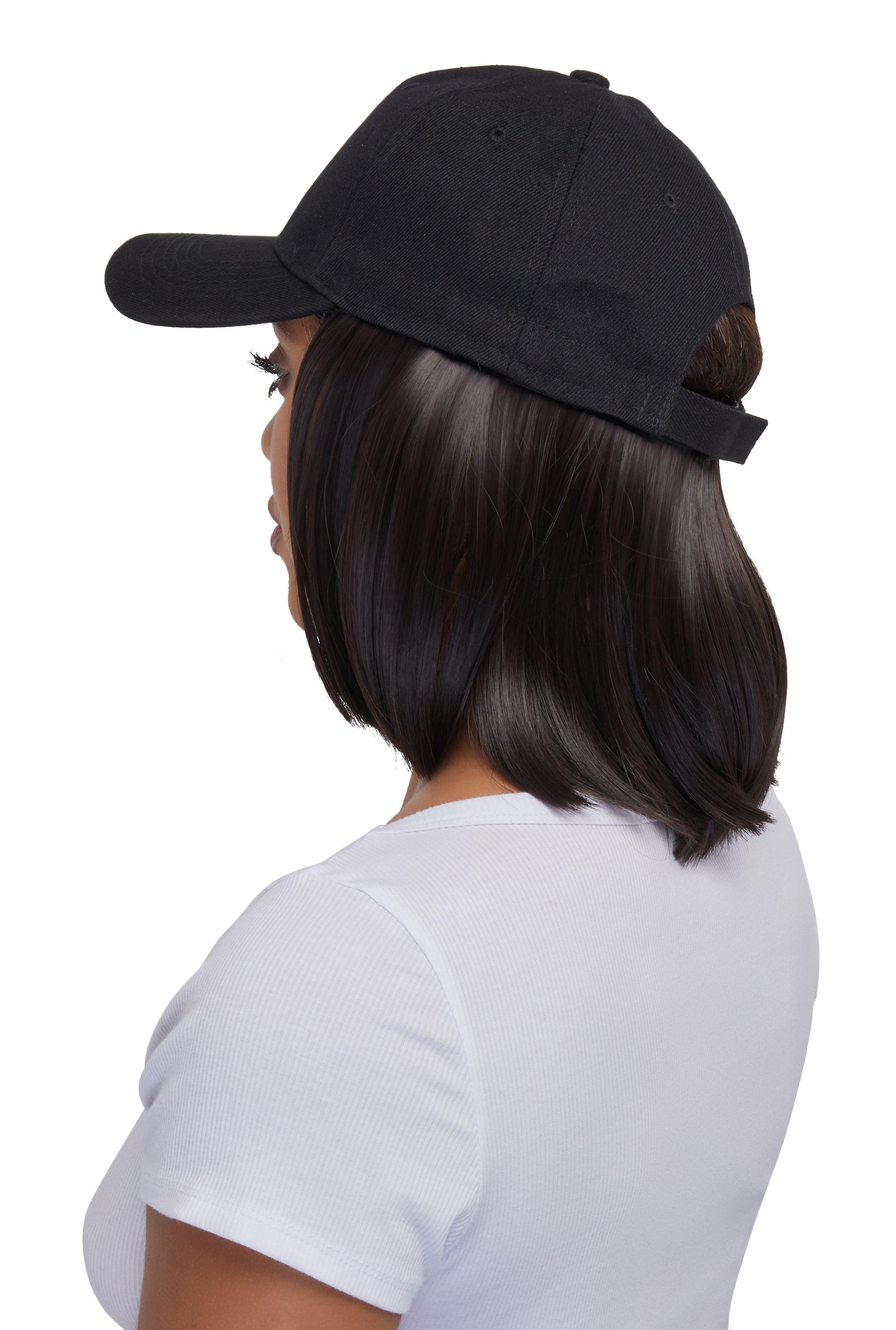 Womens Synthetic Short Hair Wig Baseball Cap Product Image