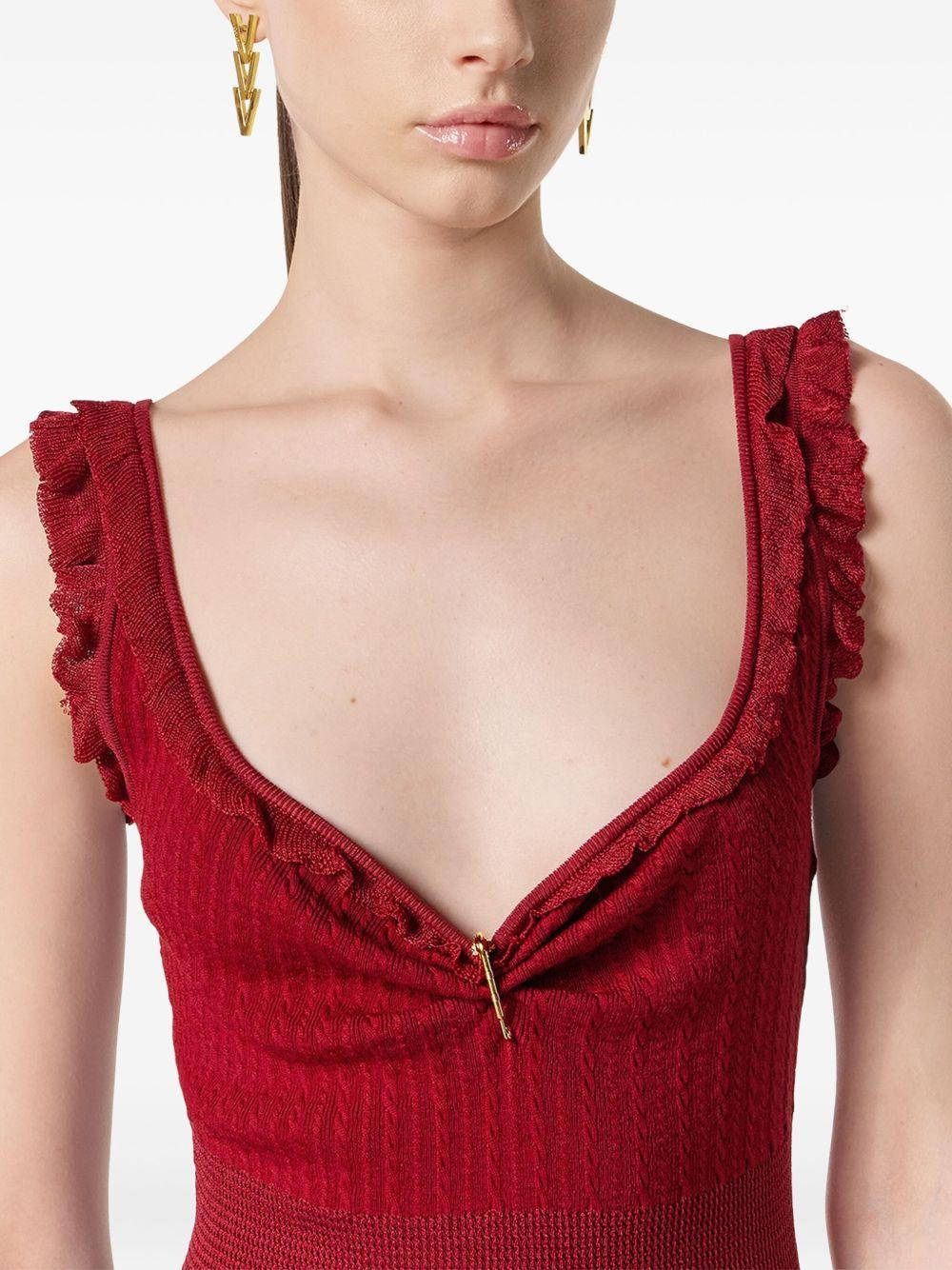 ruffled ribbed dress Product Image