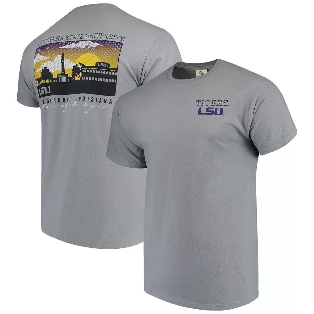 Men's Gray LSU Tigers Comfort Colors Campus Scenery T-Shirt, Size: Medium, Grey Product Image