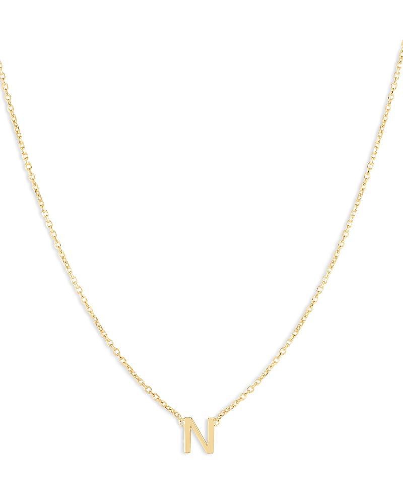 Womens 14K Yellow Gold Initial Pendant Necklace Product Image