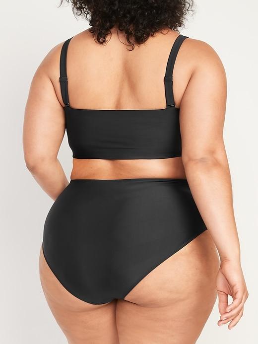 High-Waisted Bikini Swim Bottoms Product Image