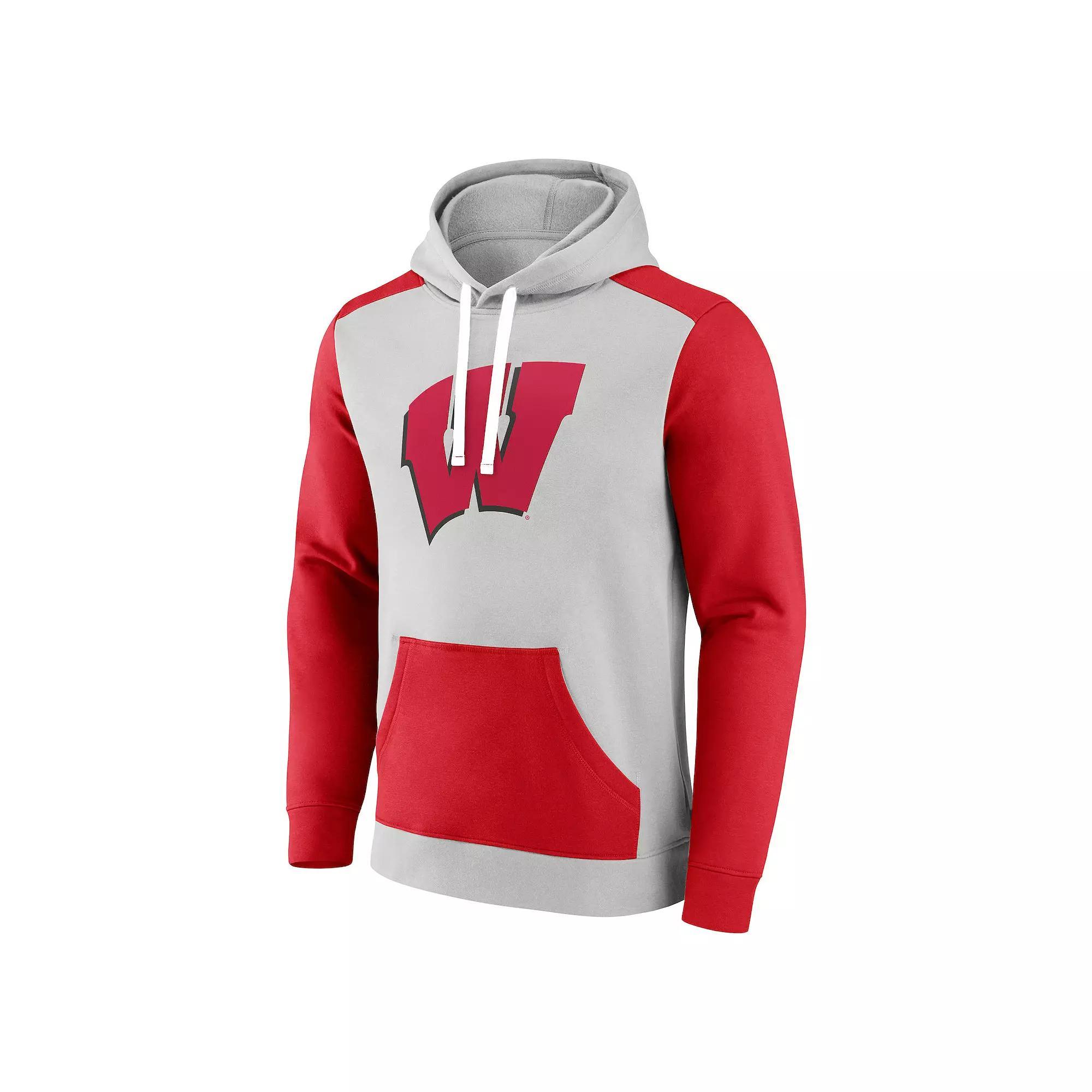 Men's Wisconsin Badgers Primary Arctic Hoodie, Size: XXL, Gray Product Image