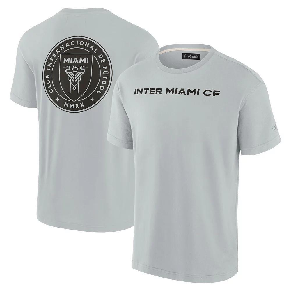 Men's Fanatics Signature  Gray Inter Miami CF Oversized Logo T-Shirt, Size: 3XL, Mls Grey Product Image