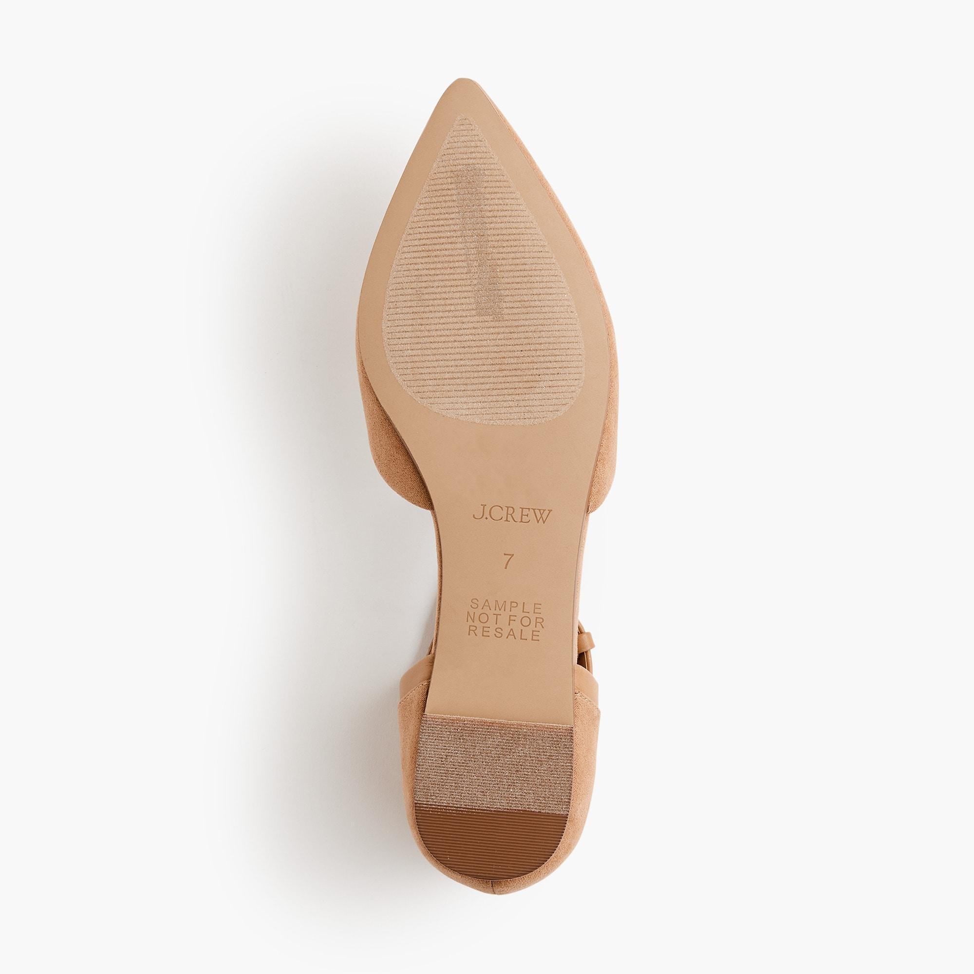 Pointed-toe ankle-strap flats Product Image