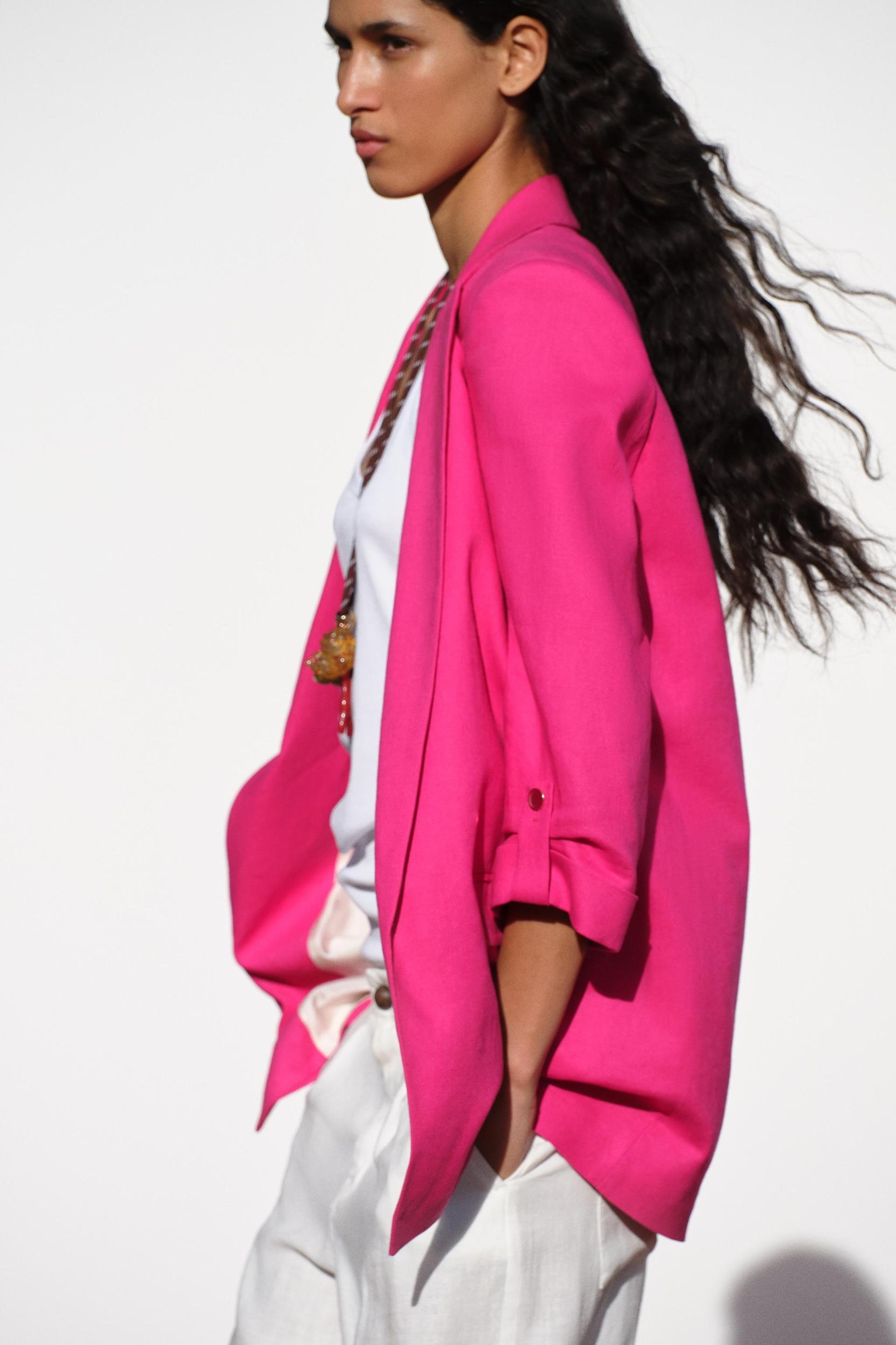 BLAZER WITH ROLLED-UP SLEEVES Product Image