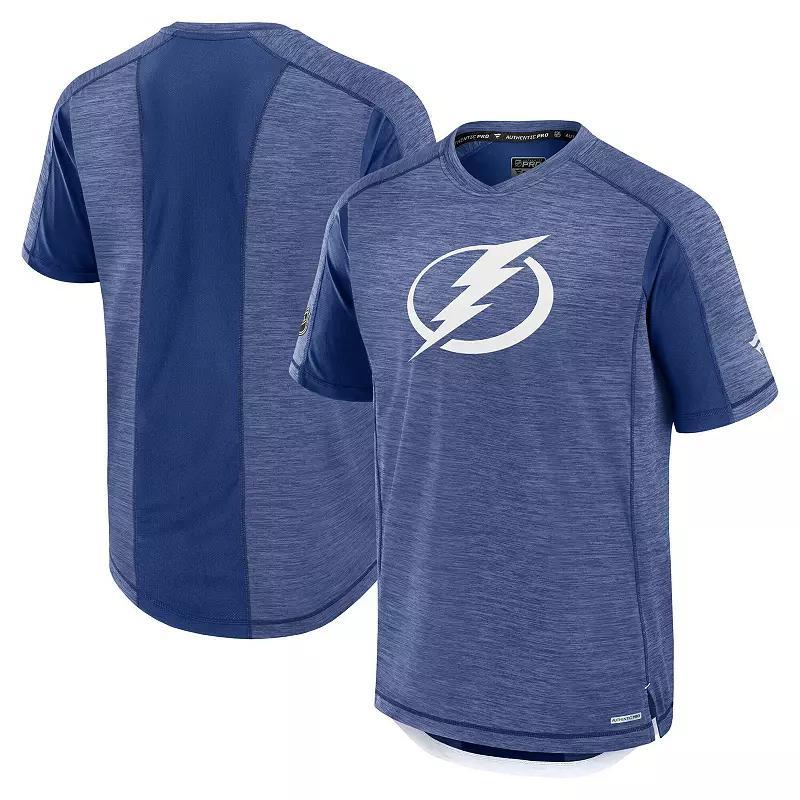 Men's Fanatics Blue Tampa Bay Lightning Authentic Pro Rink Tech T-Shirt, Size: XL, Lgh Blue Product Image