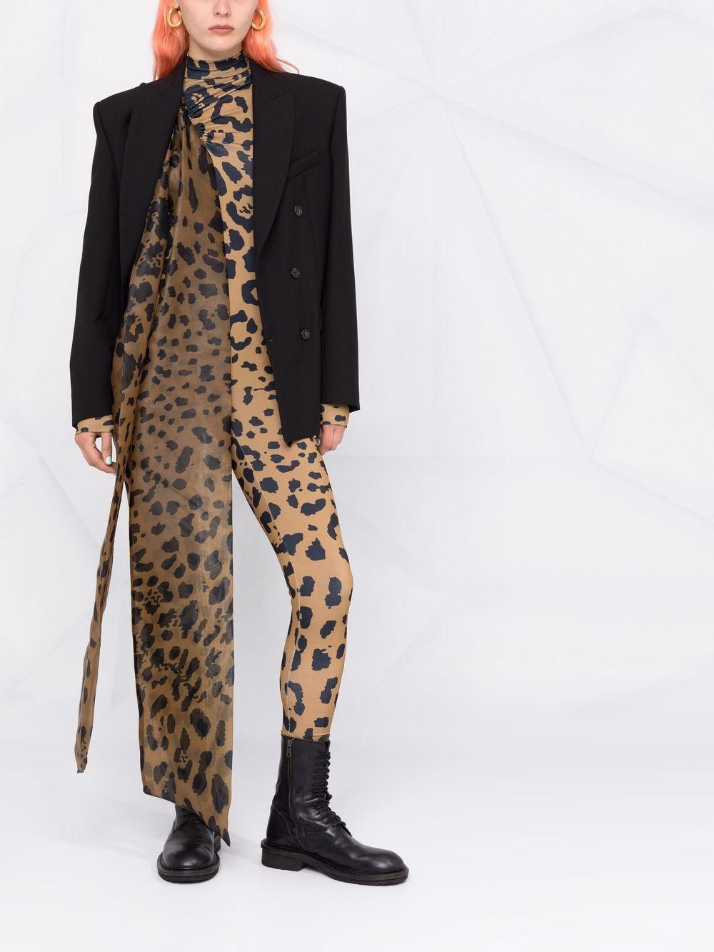 leopard-print bodycon jumpsuit Product Image