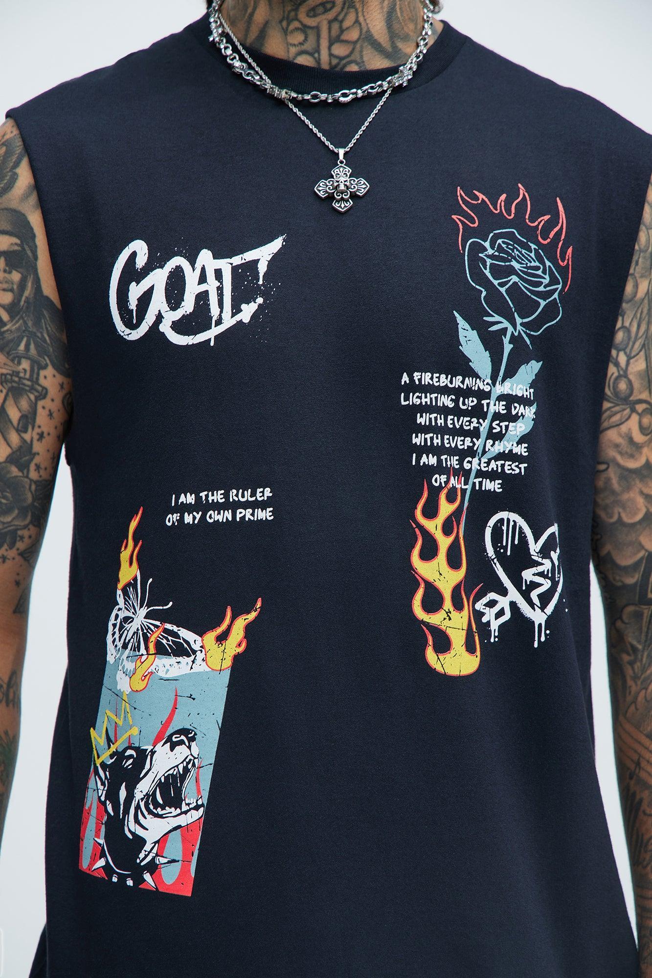 Reckless And Free Sleeveless Tee - Black Product Image