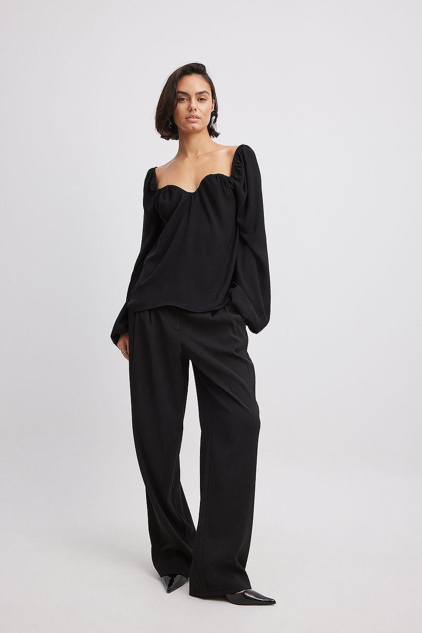 Sweetheart Neckline Blouse Product Image