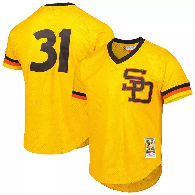 Men's Mitchell & Ness Dave Winfield Gold San Diego Padres Cooperstown Collection Mesh Batting Practice Jersey,  Product Image