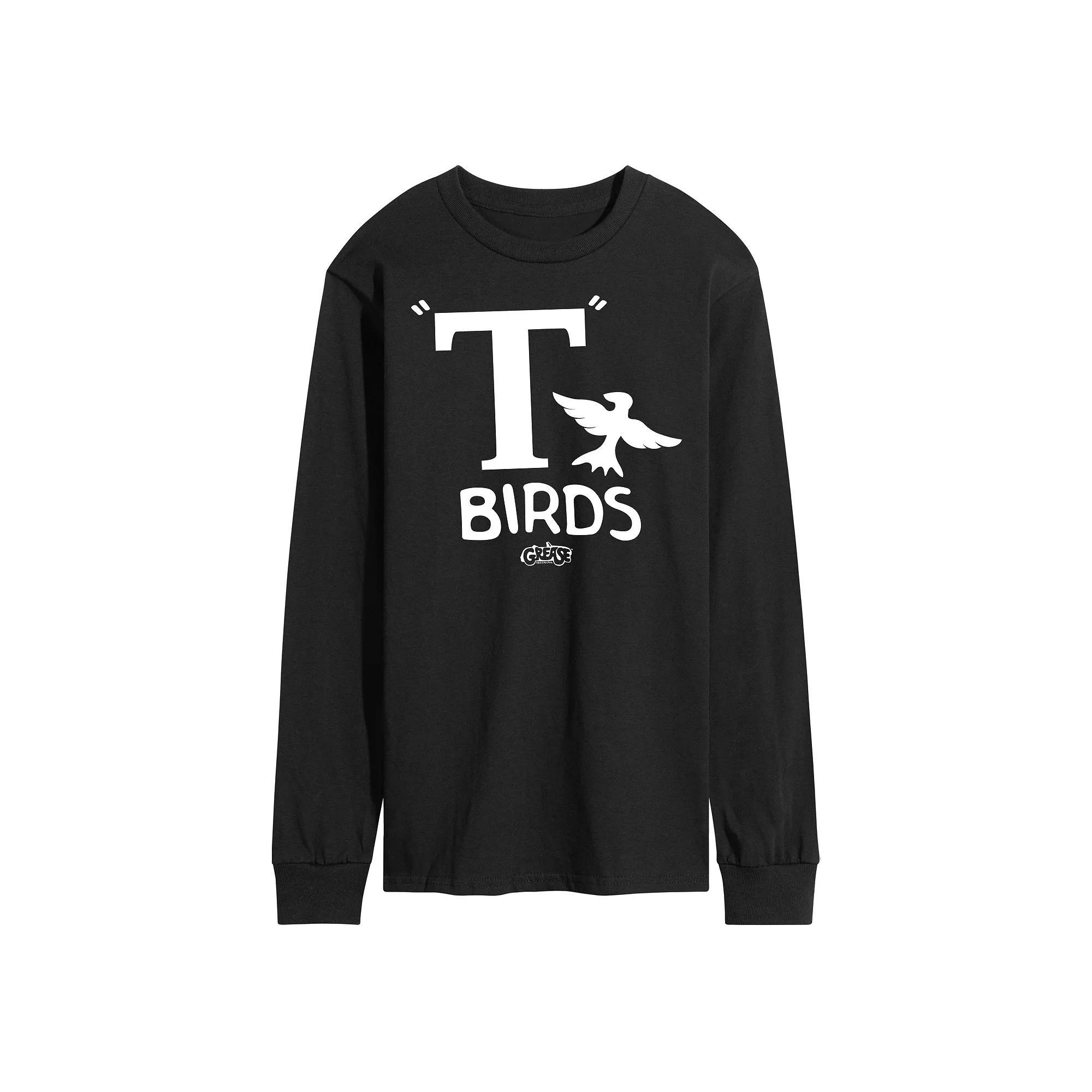 Men's Grease T Birds Long Sleeve Graphic Tee,  Product Image