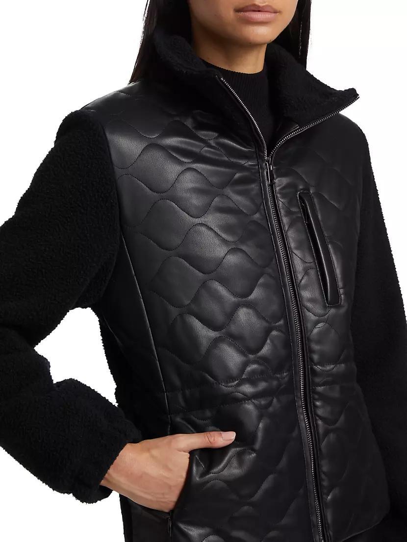 Lanie Mixed Media Quilted Jacket Product Image