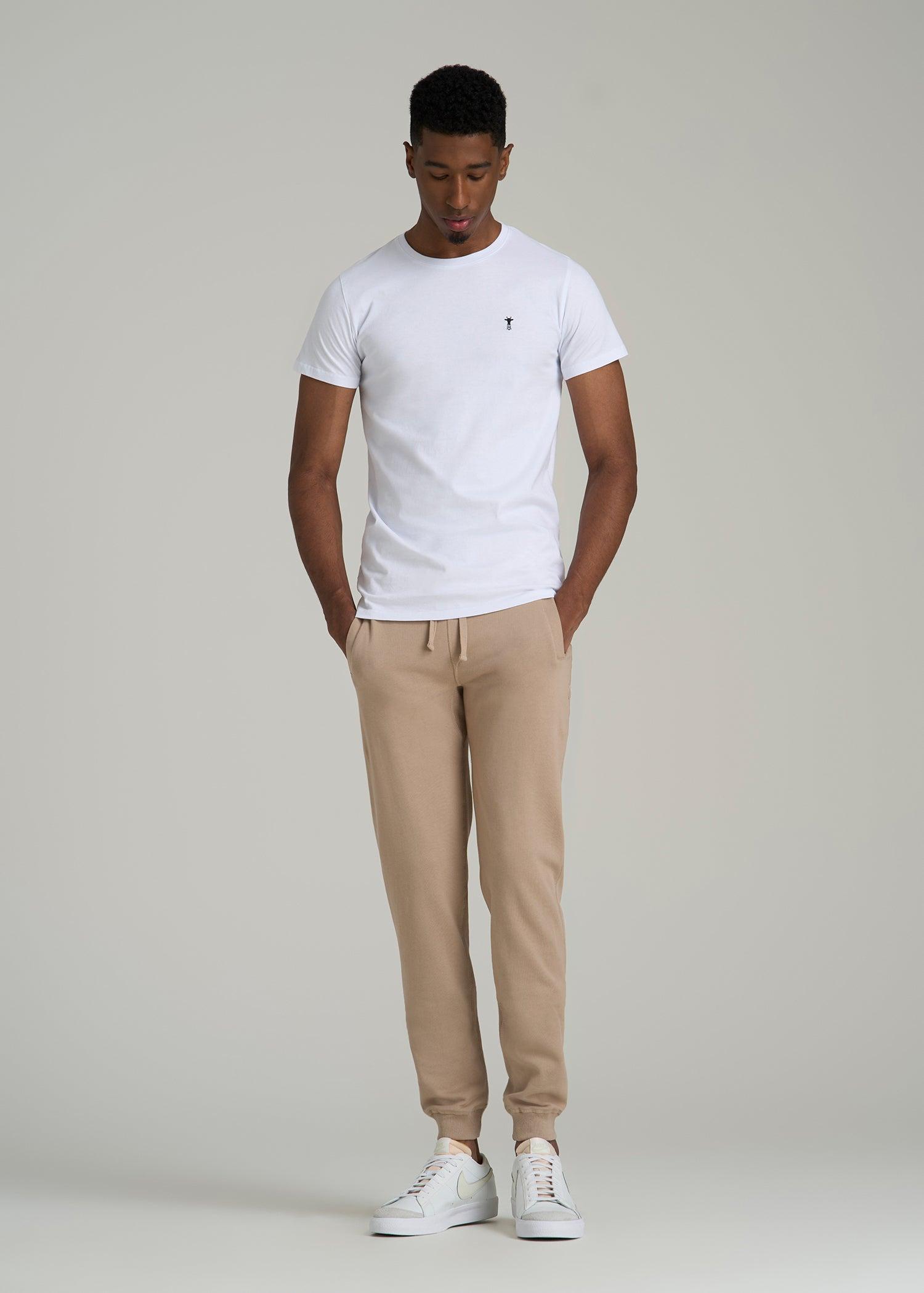 Wearever 2.0 French Terry Joggers for Tall Men in Light Camel Product Image