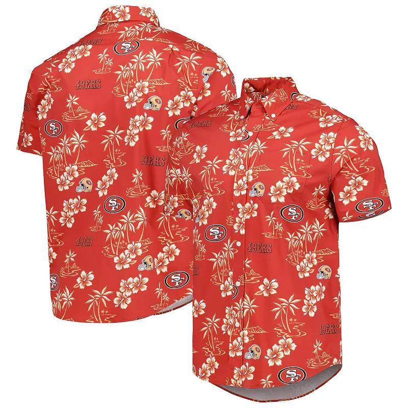 Men's Reyn Spooner Scarlet San Francisco 49ers Kekai Button-Up Shirt, Size: Medium, Red Product Image