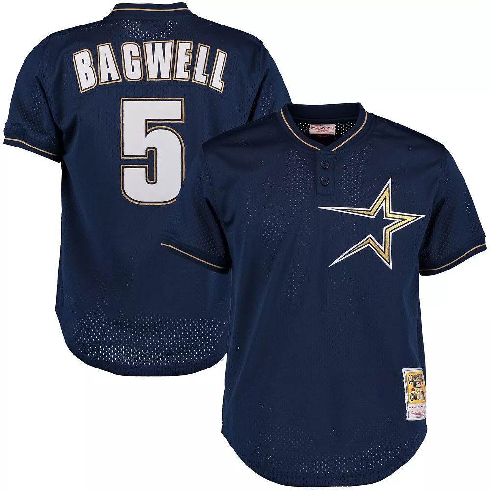 Men's Mitchell & Ness Jeff Bagwell Navy Houston Astros Cooperstown 1997 Mesh Batting Practice Jersey, Size: Small, Blue Product Image