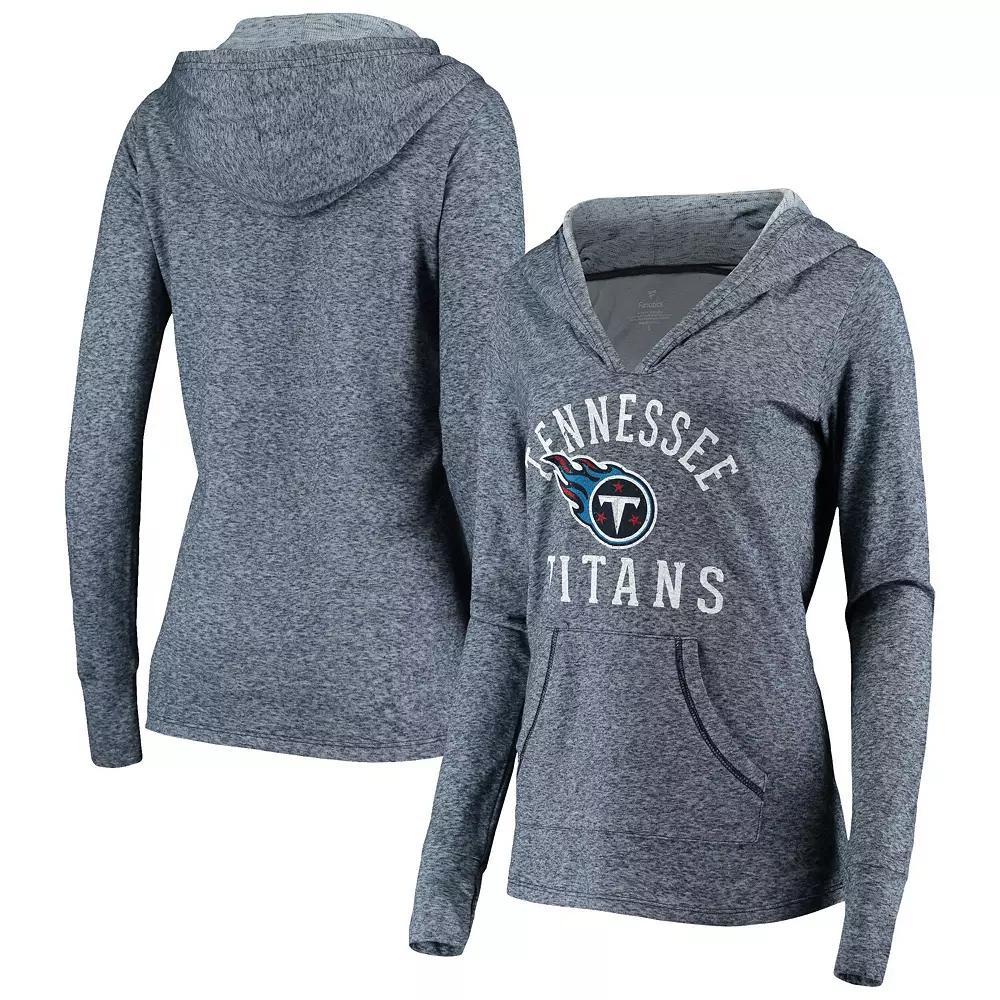 Women's Fanatics Heather Navy Tennessee Titans Doubleface Slub Pullover Hoodie,  Product Image