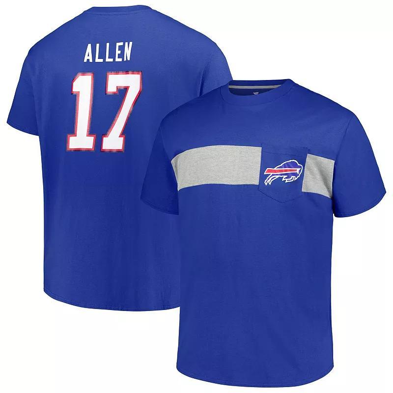 Men's Fanatics Josh Allen Royal Buffalo Bills Big & Tall T-Shirt, Size: 4XLT, Blue Product Image