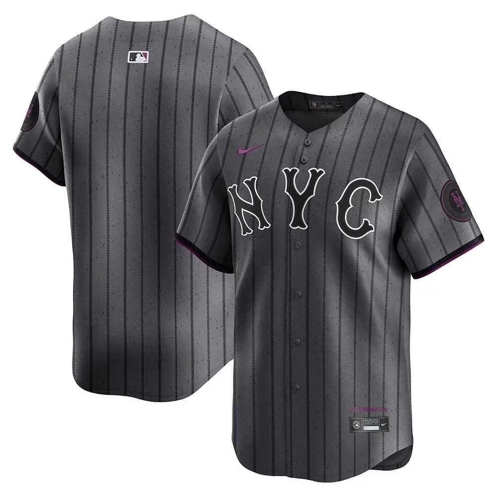 Men's Nike Gray New York Mets City Connect Limited Jersey,  Product Image