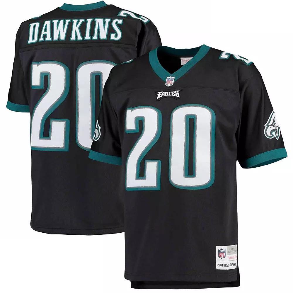 Men's Mitchell & Ness Brian Dawkins Black Philadelphia Eagles Big & Tall 2004 Retired Player Replica Jersey,  Product Image