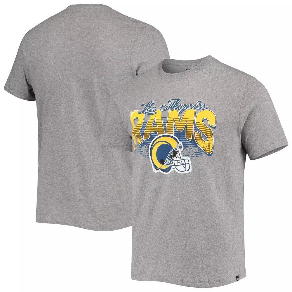 Men's '47 Heathered Gray Los Angeles Rams Super Rival Team T-Shirt,  Product Image