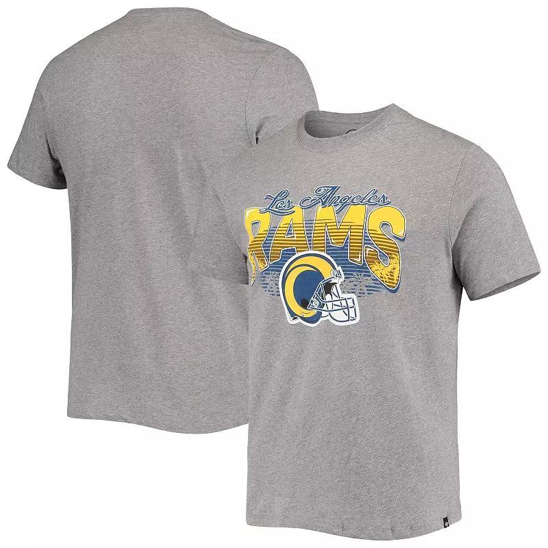 Men's '47 Heathered Gray Los Angeles Rams Super Rival Team T-Shirt,  Product Image