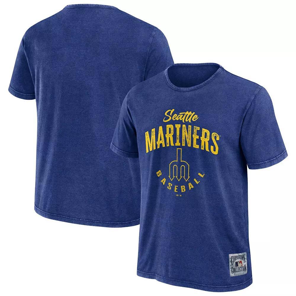 Men's Darius Rucker Collection by Fanatics Royal Seattle Mariners Cooperstown Collection Washed T-Shirt, Size: Large, Blue Product Image