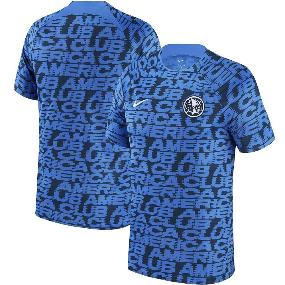 Men's Nike Navy Club America 2022/23 Away Pre-Match Top, Size: Small, Caf Blue Product Image
