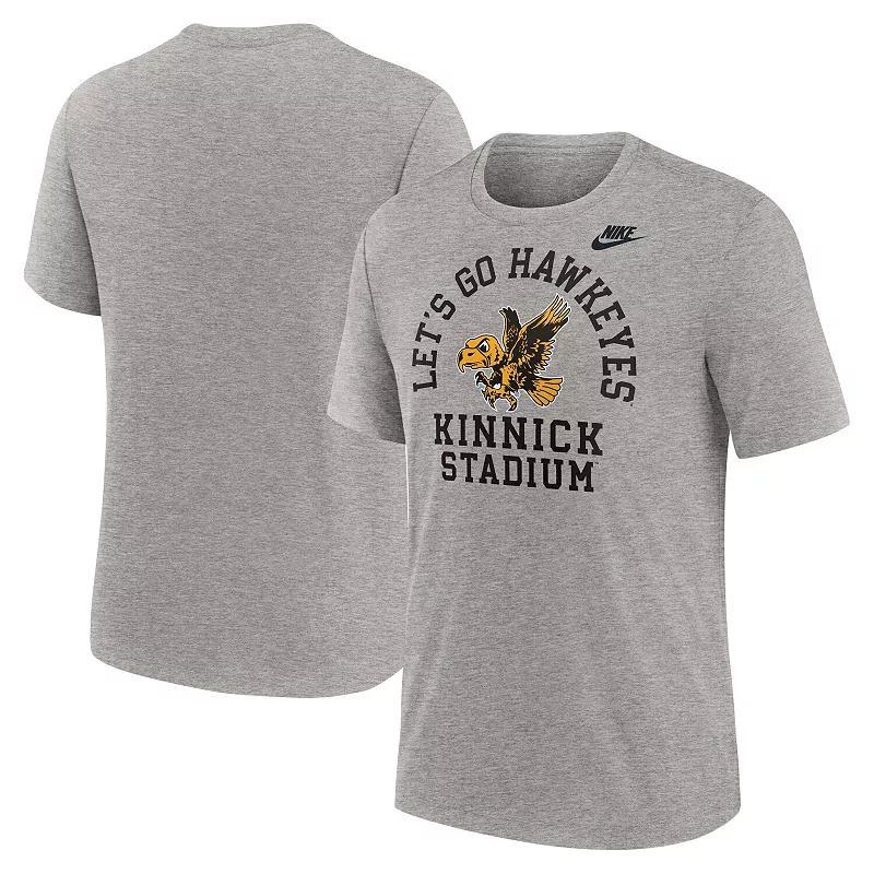 Men's Nike Heather Gray Iowa Hawkeyes Legacy Local Tri-Blend T-Shirt, Size: Small, Grey Product Image