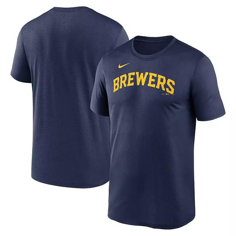 Men's Nike Navy Milwaukee Brewers Fuse Legend T-Shirt,  Product Image