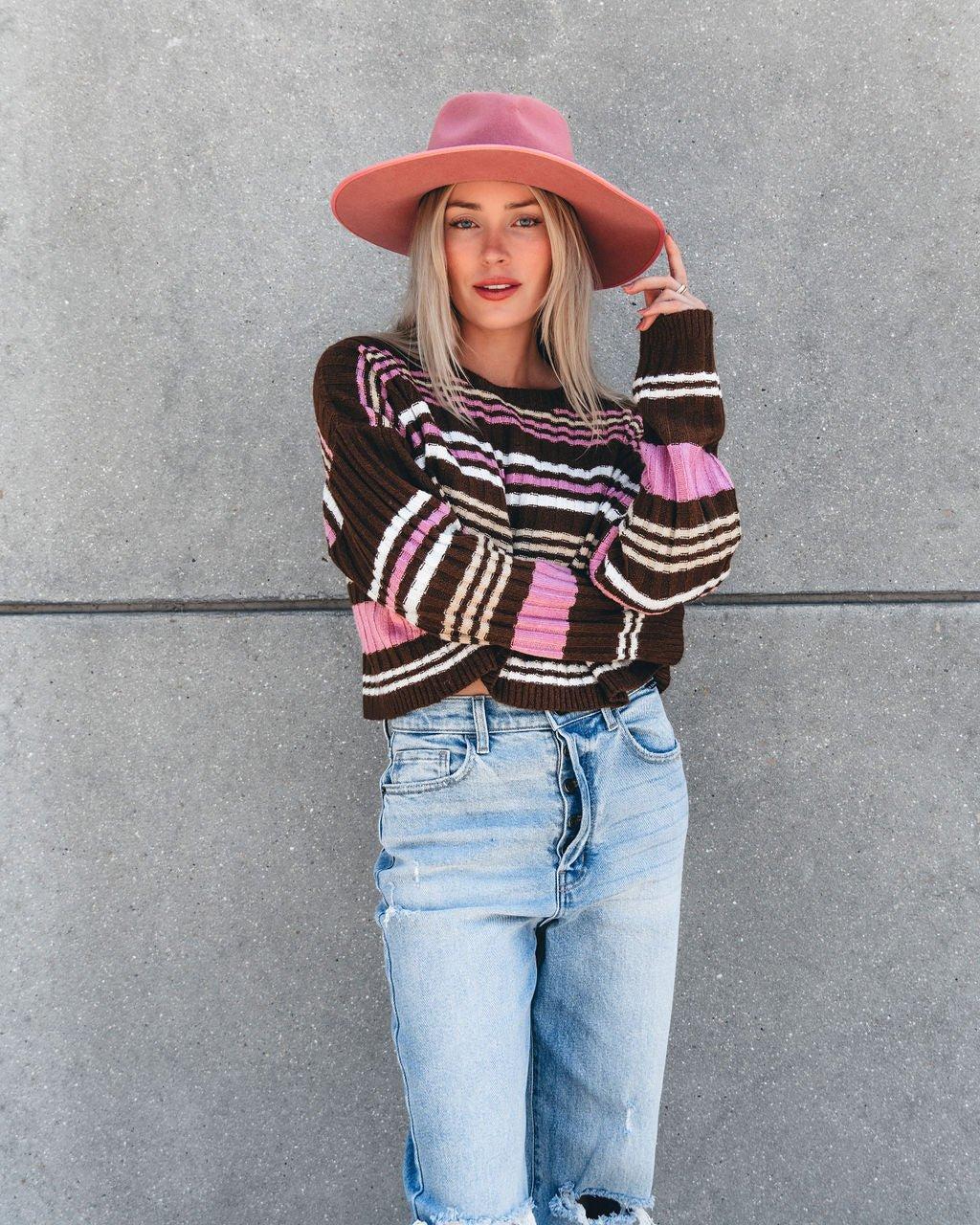 Daniella Multi Striped Sweater - FINAL SALE Product Image