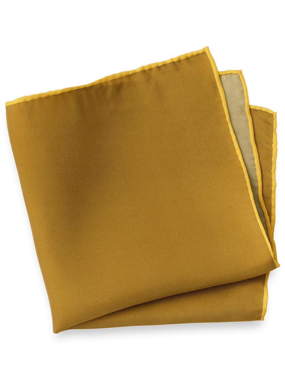 Solid Silk Pocket Square - Gold Product Image