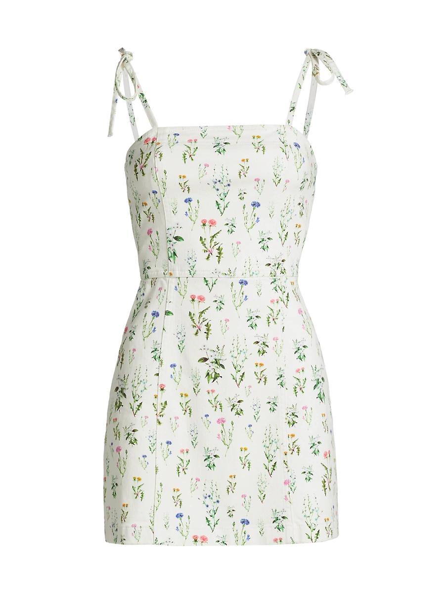 Womens Jensen Floral Denim Minidress Product Image