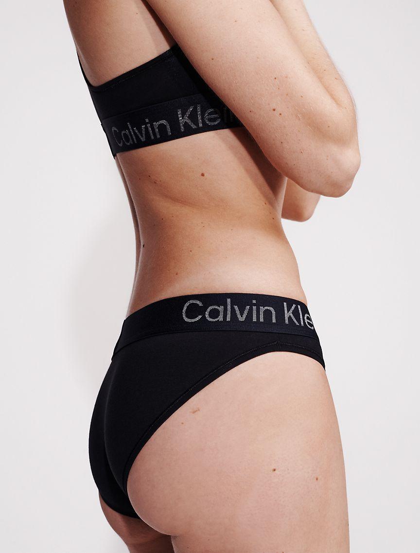 Calvin Klein Womens Icon Cotton Modal Bikini - Black - L Product Image