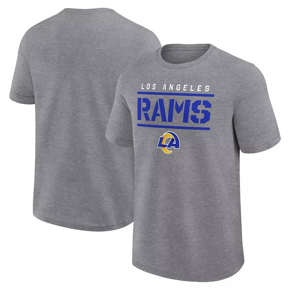 Men's Logo Athletic Heather Gray Las Vegas Raiders Top Notch T-Shirt,  Product Image