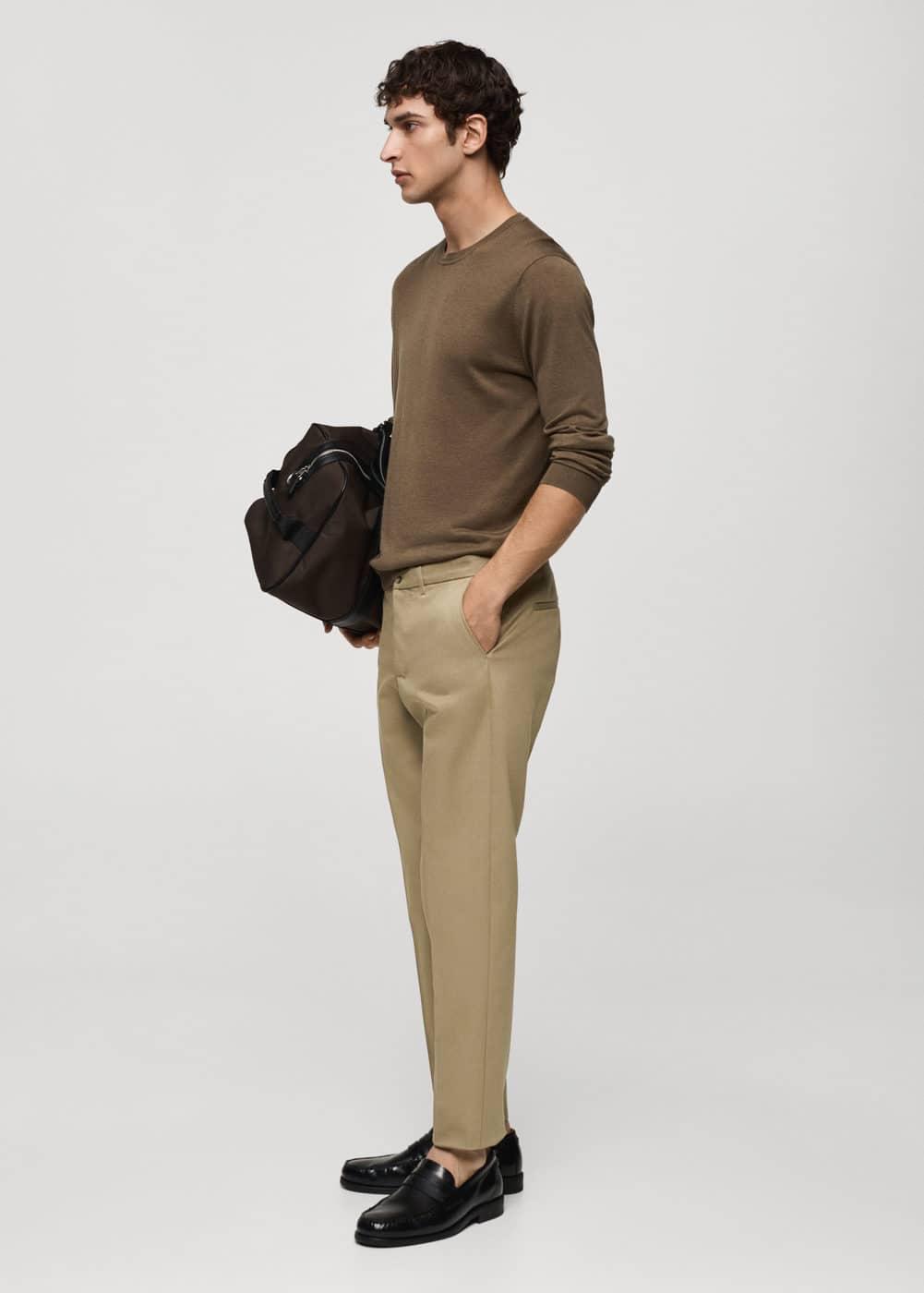 Mango Mens Slim Fit Chino Trousers Product Image